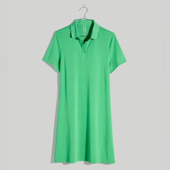 kelly green polo dress The Cable Polo Dress -- Kelly Green Multi main image 0